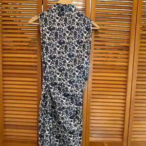 Classic Prada mandarin collar silk dress